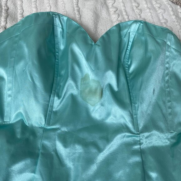 Sherri Hill Prom Grad or Party mini dress in turquoise - Picture 6 of 6